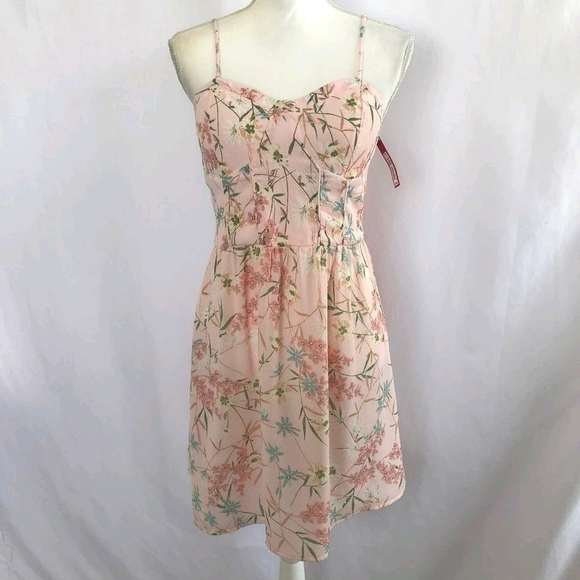 Xhilaration Pink Floral Dress - Picture 1 of 8